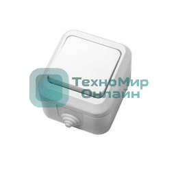 Выключатель 1-кл. Makel ОП 10А IP44 п/герм. бел