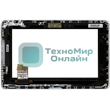 Сенсорное стекло (тачскрин) для Toshiba Folio 100, черное с рамкой