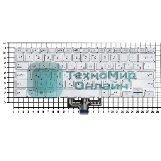 Клавиатура для ноутбука Asus ZenBook 14 UX434 серебристая с подсветкой