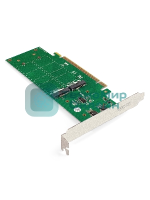 Переходник ExeGate EXE-597E4 (4 x M.2 M key -> PCI-E x16 v3.0, для установки четырех SSD M.2 2230/2242/2260/2280/22110 M key NGFF в слот PCI-E, материнская плата должна быть c функции Bifurcation PCI-E)