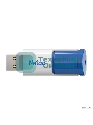 Флешка USB Netac U182 Blue (NT03U182N-064G-32BL), 64Gb, USB 3.0, R/W 70/30, белый/синий
