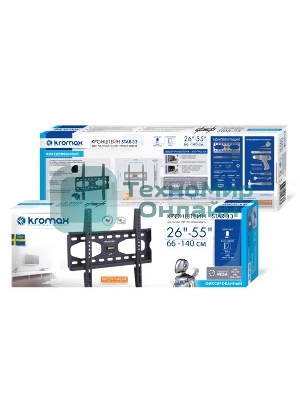 Крепеж Kromax STAR-33 new черный, Кр. стал. настенный для TV 22