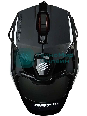 Мышь проводная Mad Catz R.A.T. 2+ черный, 5000 dpi, USB, кнопки - 3