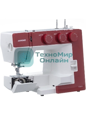 Швейная машина Janome 1522RD 25 операции, петля автомат, верт. челнок, нитевдеватель, мягкий, подарочный набор (шпульки, ножницы, сантиметровая лента, игольница)