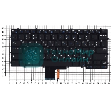 Клавиатура для ноутбука Dell Latitude 13 7370 черная с подсветкой