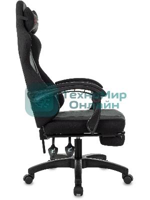 Кресло Zombie Weaver черный, ткань, подголовник, подставка для ног