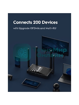 Маршрутизатор Cudy BE3600 Gigabit Dual Band Wi-Fi 7 Mesh Router, Chipset Broadcom, 802.11be/ax/ac/a/b/g/n, 2882Mbps at 5GHz + 688Mbps at 2.4GHz, 5 x 10/100/1000Mbps Ports, 4 x 5dBi fixed antennas, WiFi router/AP/Repeater/WISP Mode, PPTP/L2TP/OpenVPN/WireGuard, MLO, MU-MIMO, Guest network, WPS, DDNS, IPv6, IPTV, WOL, WPA3, TR069/TR098/TR111/TR181, Cudy APP