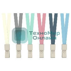 Шнур для пропуска Deli 8352l-blue 45х1 см нейлон голубой (упак.: 12 шт) пластиковый пакет