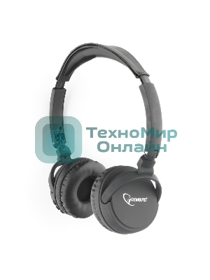 Беспроводные/проводные наушники Gembird BHS-100 черный, накладные, Bluetooth + проводной, складная конструкция, до 6 ч