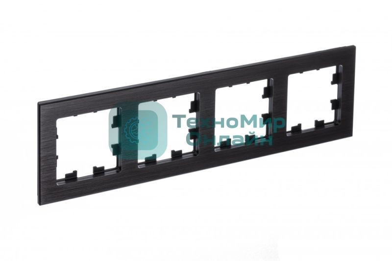 Рамка 4-м AtlasDesign Nature металл оникс SchE ATN312304