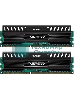 Оперативная память Patriot Viper 3, DDR3, 8GB (2x4 GB), 1600 MHz, CL9, DIMM, радиатор, черный