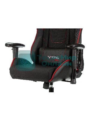 Кресло игровое Бюрократ VIKING 4 AERO RED две подушки черный/красный искусст.кожа/ткань