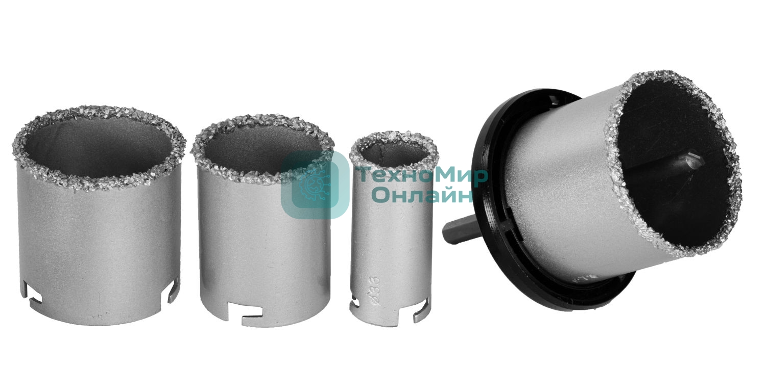 Набор коронок KRAFTOOL 3340_z01кольцевые с напылением из карбида вольфрама 4шт 33-53-67-73мм