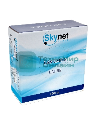 Кабель SkyNet Standart UTP indoor 4x2x0,48, медный, FLUKE TEST, кат.5e, однож., 100 м, box, серый