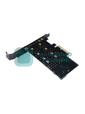Адаптер Gembird для двух SSD M.2 (NVMe+SATA) в разъем PCI-e MF-PCIE-NVME-SATA, коробка