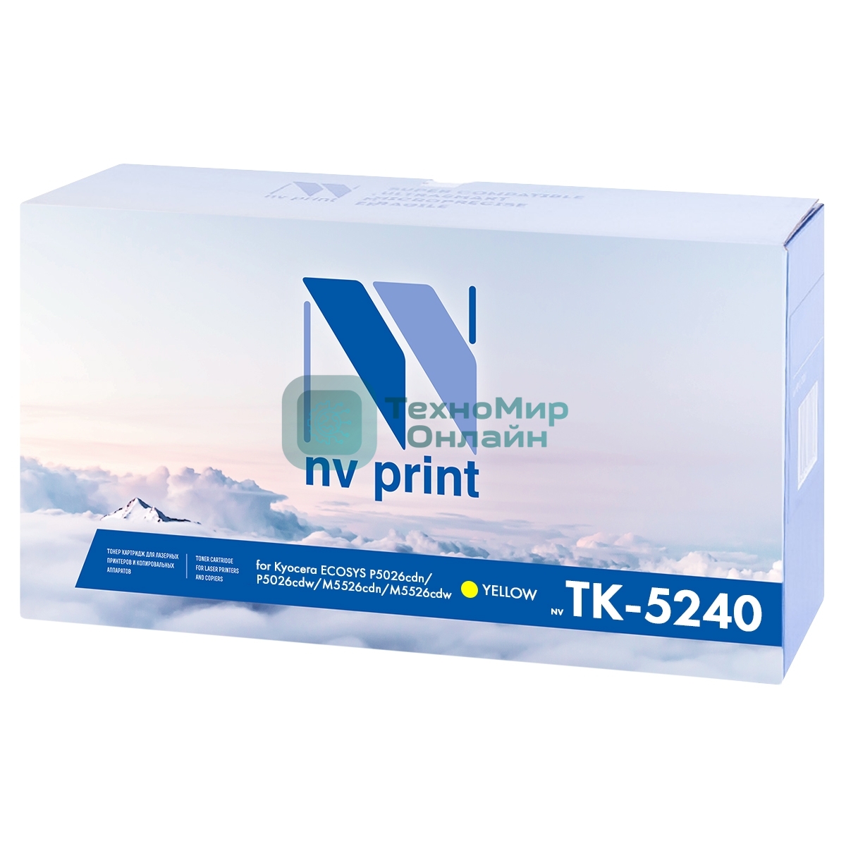 Картридж NVPrint совместимый Kyocera TK-5240 Yellow для ECOSYS P5026cdn/P5026cdw/M5526cdn/M5526cdw (3000k)