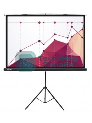 Экран Cactus 180x180 см Triscreen CS-PST-180x180 1:1 напольный рулонный белый