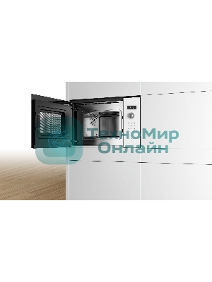 Микроволновая печь встраиваемая Bosch BFL524MW0 белый, 20 л, 800 Вт, переключатели - поворотный механизм/сенсор