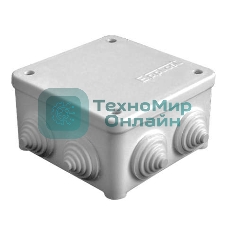 Коробка распределительная ОП 85х85х45 7 выходов 3 гермоввода IP54 крышка на винтах сер. Epplast 130112
