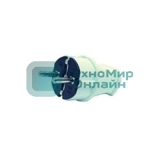 Вилка прямая с заземлением Makel белая