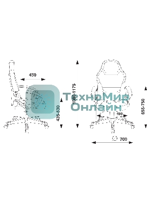 Кресло Zombie 10 черный/красный, экокожа, 120 кг, механизм качания