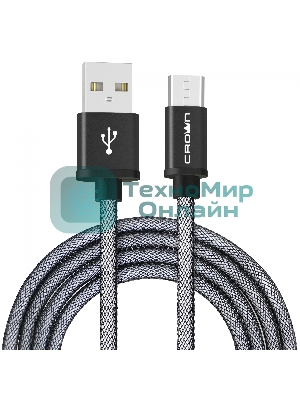 Кабель Crown USB - microUSB CMCU-3072M черный