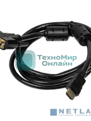 Кабель DVI Buro HDMI19 (m)/DVI-D(m) 1.8м феррит.кольца позолоченные контакты