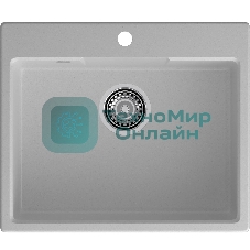 Мойка GRANFEST URBAN 658 1-чаша 580x490мм, монтаж: врезной, материал: кварц, серый