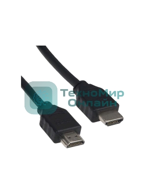 Кабель Cablexpert HDMI CC-HDMI4-0.5M, 19M/19M, v2.0, медь, позол.разъемы, экран, 0.5м, черный, пак
