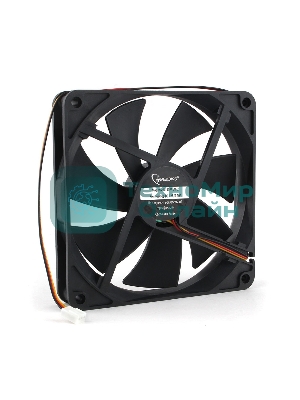 Вентилятор для корпуса Gembird черный, 140 мм, 1500 об/мин, 32.5 дБ, 3 pin
