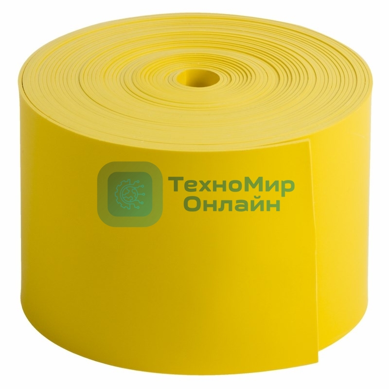 Термоусаживаемая лента с клеевым слоем Rexant 50 мм х 0,8 мм, желтая, ролик 5 м, ТЛ-0,8