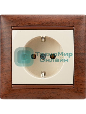 Розетка электрическая Valena с заземлением 2К+З/сл.кость (слоновая кость) Legrand 774320