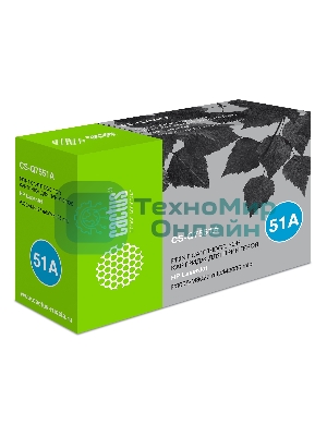 Картридж лазерный Cactus CS-Q7551A черный (6500 стр.) для HP Laser Jet P3005/M3027 mfp/M3035 mfp.