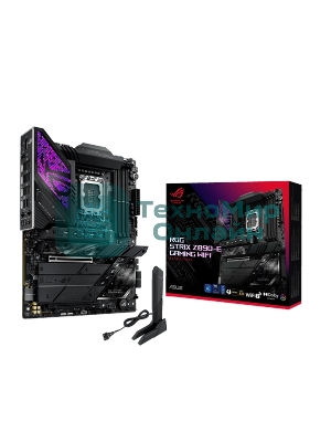 Материнская плата ASUS ROG STRIX Z890-E GAMING WIFI, LGA 1851, Intel Z890, 4xDDR5, 4xSATA, 7xM.2, 1xPCIe 5.0 x16, 1xPCIe 4.0 x16, 1xHDMI, 1xDP, 2xUSB-C Thunderbolt 4, 7xUSB-A 3.2 Gen 2, 3xUSB-A 3.2 Gen 1, 2xUSB-C 3.2 Gen 2x2, 1x 5Gb LAN, 2x3.5 мм, 7.1, ATX