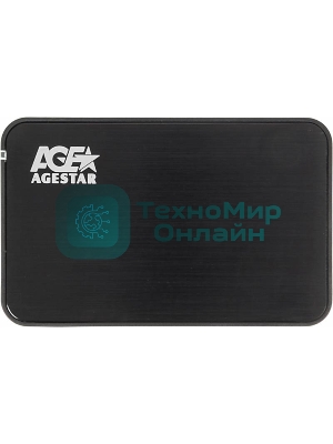 Внешний корпус для HDD AgeStar 3UB2A8-6G SATA алюминий черный 2.5