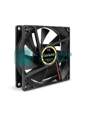 Вентилятор для корпуса ExeGate EX09225S2P-24 черный, 92 мм, 2700 об/мин, 33.9 дБ, 2 pin