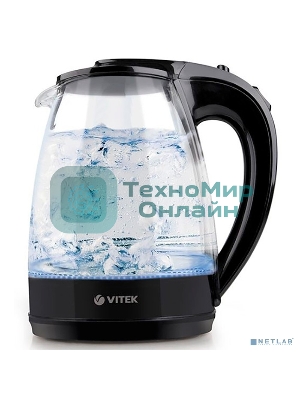 Чайник электрический Vitek VT-1122 TR бесцветное стекло (стекло, 1.7 л, 2200 Вт)