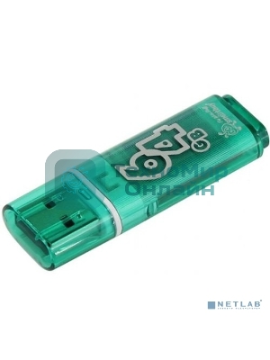 Флешка USB Smartbuy Glossy series green (SB64 GbGS-G), 64Gb, USB 2.0, R/W 25/15, зеленый