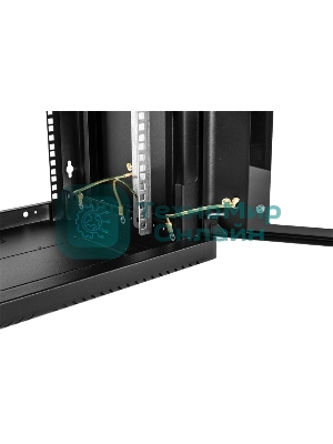 Шкаф коммутационный ЦМО (ШРН-6.350-9005) настенный 6U 600x350 мм пер. дв. стекл 200 кг черный 300 мм 180 град.