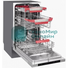 Встраиваемая посудомоечная машина Kuppersberg GSM 4574, серебристый, 44.8 см, 10 компл., 47 дБ, класс A++