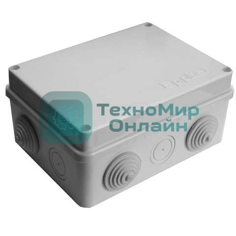 Коробка распределительная ОП 150х110х70 10 выходов 6 гермовводов IP54 крышка на винтах сер. Epplast 210302