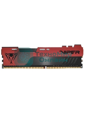 Оперативная память Patriot Viper Elite II, DDR4, 8GB (1x8 GB), 3200 MHz, CL18, DIMM, радиатор, красный/черный