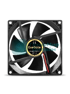 Вентилятор для корпуса ExeGate EX09225S2P-24 черный, 92 мм, 2700 об/мин, 33.9 дБ, 2 pin