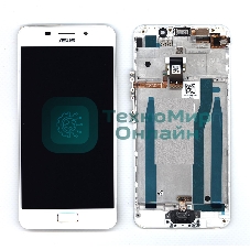 Дисплей для Asus ZenFone 3s Max ZC521TL белый с рамкой