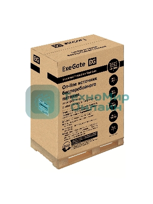 Источник бесперебойного питания On-line ExeGate PowerExpert TL-575-6kVA.240V.LCD.AVR.T.USB.RS232.SNMP 6000VA/6000W, On-Line, PF=1, LCD, клеммы, RS232, USB, SNMP-slot, встроенные батареи 12V 7.2Ah -20шт, возможность подключения до 4 внешних батарейных блоков 240В, Tower, металлический корпус на колесиках, черный