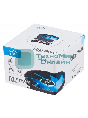 Кулер для процессора DEEPCOOL THETA 15 PWM черный/синий, 100 мм, алюминий, 2800 об/мин, 36 дБ, 4 pin, 95 Вт, 46 мм