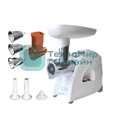 Мясорубка электрическая Аксион М641.03 белый, 2000 Вт, до 3 кг/мин