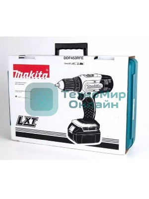Дрель-шуруповерт Makita DDF453RFE, 18 В, 3 Ач, 42 Нм, щеточный