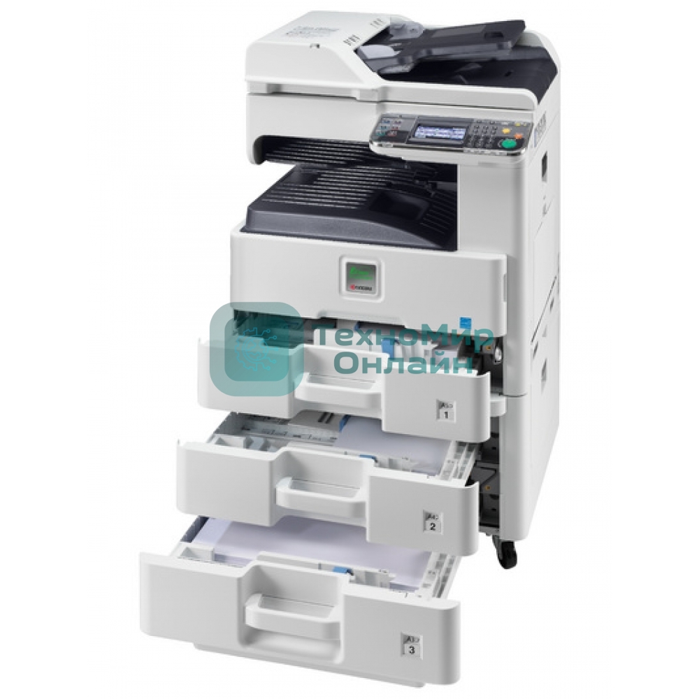 МФУ лазерное Kyocera Ecosys M4125idn (1102P23NL0), A3, ч/б, печ. до 25 стр/мин. (А4) до 12 стр/мин. (А3), скан. до 50 стр/мин., 1200 x 1200 dpi (печать) 600x600dpi (скан.), USB, RJ-45, NFC, Air Print, Mopria