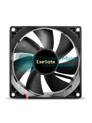 Вентилятор для корпуса ExeGate EX09225S2P-24 черный, 92 мм, 2700 об/мин, 33.9 дБ, 2 pin